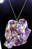 Purple/Gold Glitter Paper Towel Pendant From Our Eco Friendly Line