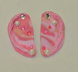 Marbled Pink Clay Earrings