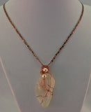 Wire Wrapped Beach Glass Pendant with Swarovski Pearls