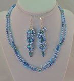 Swarovski Blue Necklace and Dangle Earring Set