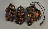 Eco Friendly Copper over Black Paper Bag Earrings & Pendant Set