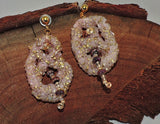 Salt Crystal Pendant and Dangle Earring Set