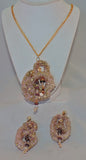 Salt Crystal Pendant and Dangle Earring Set