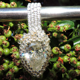 Silver Beaded CZ Enhancer/Pendant