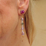 Swarovski Crystal and Glass Dangle Earrings