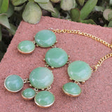 Variegated Green Stone Choker/Necklace