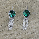 Swarovski Emerald Green Convertible Dangle Earrings