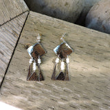 Hammered Silver Dangle Earrings