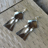 Hammered Silver Dangle Earrings