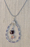 Swarovski Purple/Lavender and Clear Crystal Pendant/Necklace