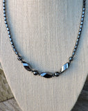 Hematite Twisted Bead Necklace