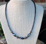 Hematite Twisted Bead Necklace