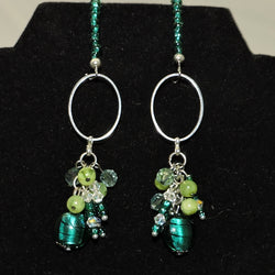 Shades of Teal Dangle Earrings