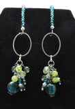 Shades of Teal Dangle Earrings