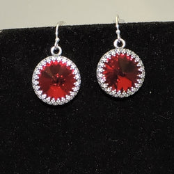 Swarovski Red Dangle Earrings